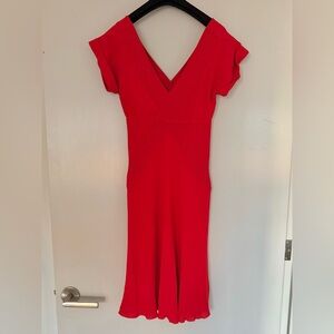 Diane von Furstenberg Yvonne Shaw red silk dress